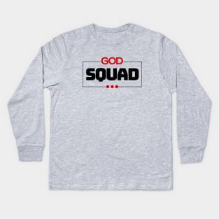 God Squad | Christian Typography Kids Long Sleeve T-Shirt